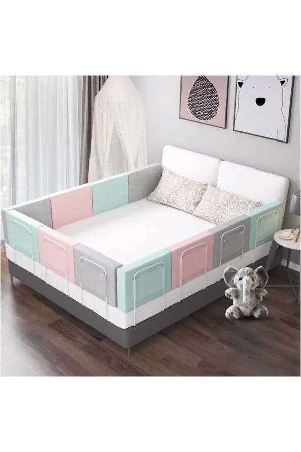 RevuBaby 200 cm Serenty Plus Yatak Bariyeri Bebek Ve Çocuk Korkuluğu Güvenlik Bariyeri Mixed - 2