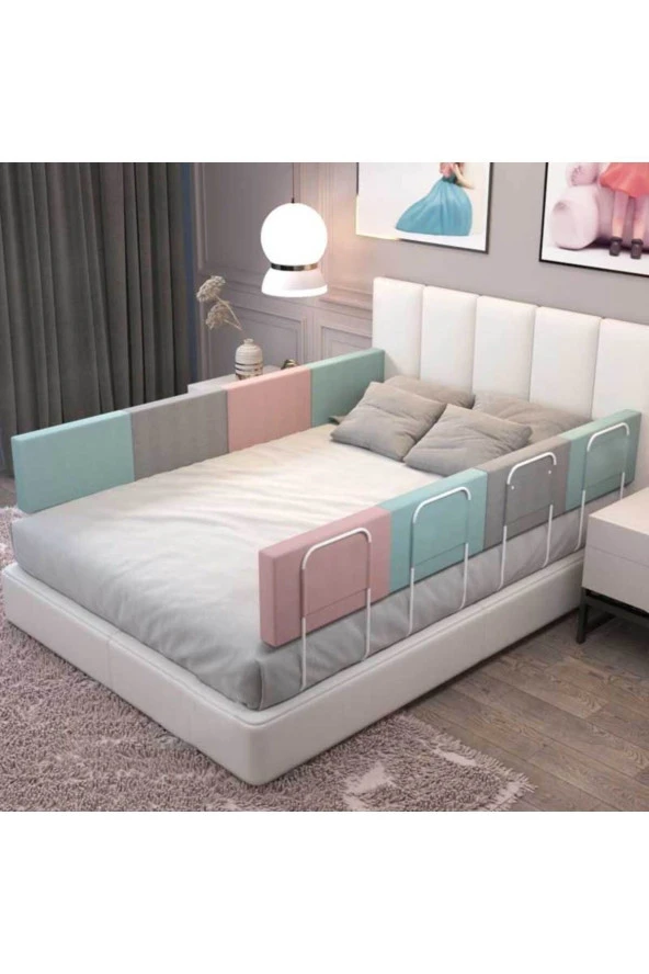RevuBaby 150 cm Serenty Plus Yatak Bariyeri Bebek ve Çocuk Korkuluğu Güvenlik Bariyeri Mixed - 6