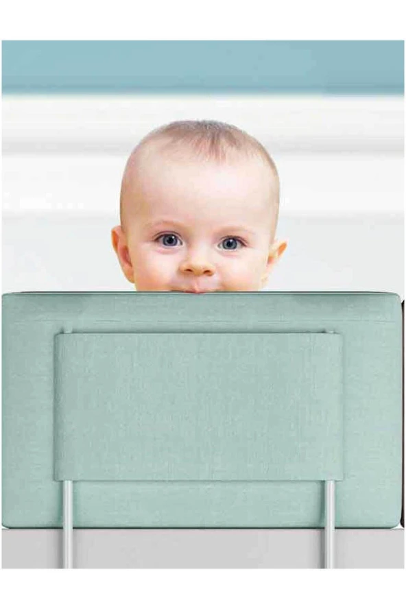RevuBaby 200 cm Serenty Plus Yatak Bariyeri Bebek Ve Çocuk Korkuluğu Güvenlik Bariyeri Yeşil - 4
