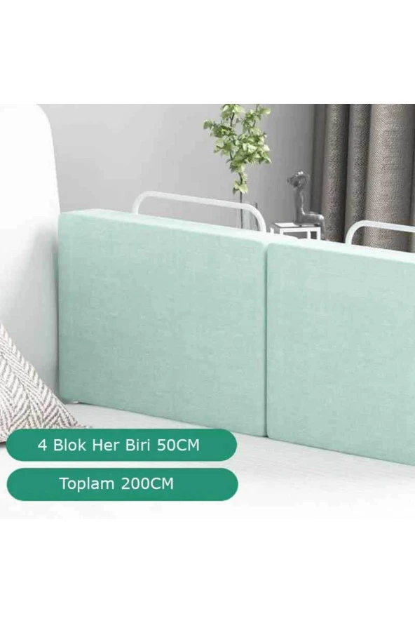 RevuBaby 200 cm Serenty Plus Yatak Bariyeri Bebek Ve Çocuk Korkuluğu Güvenlik Bariyeri Yeşil - 6