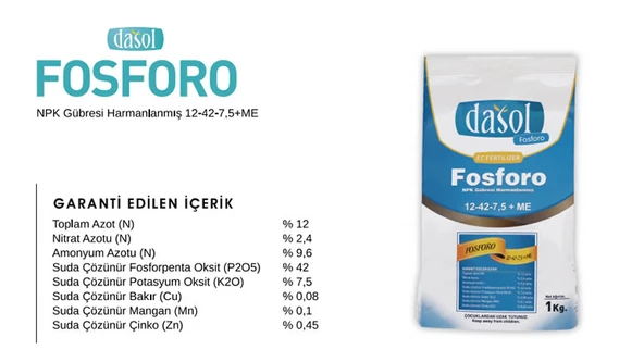 Yüksek Fosforlu İztar Dasol Fosforo 12.42.7,5 + ME 1KG