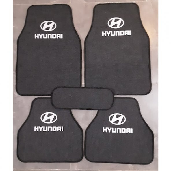 HYUNDAİ GETZ LOGOLU FÜME HALI PASPAS ÇİFT KAT