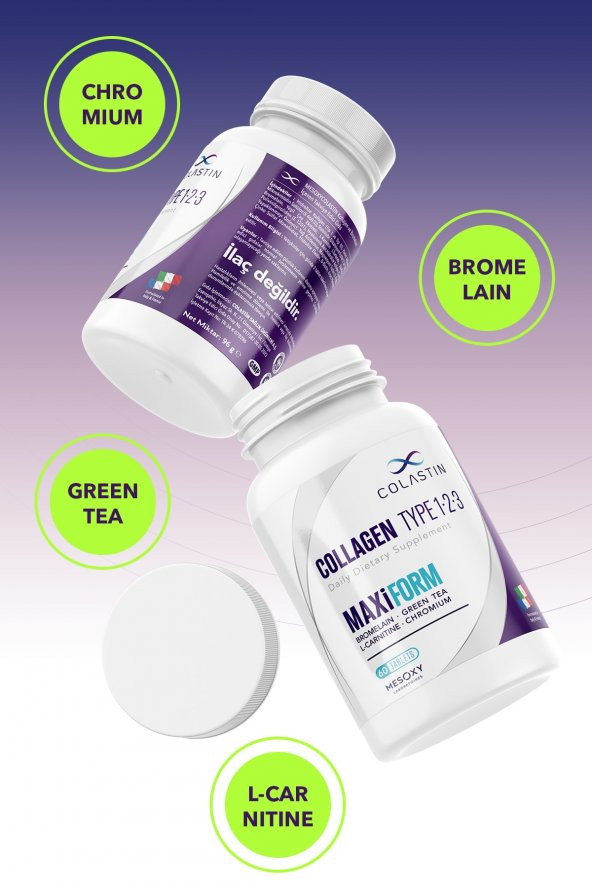 Kolajen 1-2-3 Maxiform 3 Al 2 Öde, 180 Tablet, Cilt, Vücut, Diyet Ve Form Şimdi Tek Şişede - 5