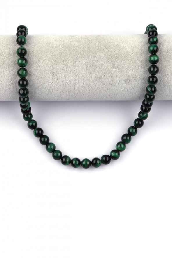 Kaplan Gözü Doğal Taş Dizi 8 mm Küre Kesim - Resim 2