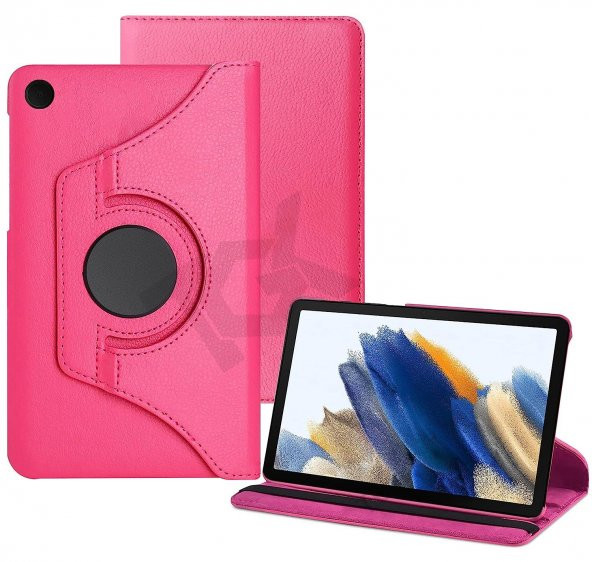 Smody Samsung Galaxy Tab A8 LTE SM-X207 Kılıf 360 Dönerli Standlı Kapaklı + Temperli Cam Ekran Koruyucu - 7