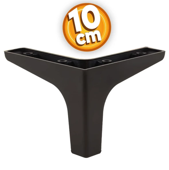 Sedef Lüks Mobilya Kanepe Sehpa Tv Ünitesi Koltuk Ayağı 10 Cm Siyah Ayakları (4 ADET) - 3