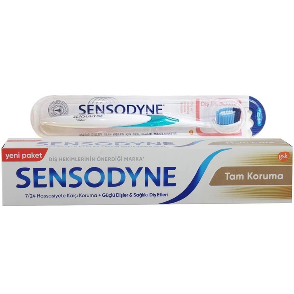 Sensodyne Tam Koruma Diş Macunu 75 ml + Diş Eti Bakımı Fırçası Yumuşak - 4