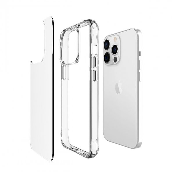 Apple iPhone 13 Pro Max Kılıf Zore Şeffaf Ultra İnce Airbag Tasarımlı Okka Kılıf - 4