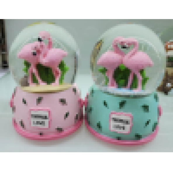 Flamingo Kar Küresi Büyük Boy ürün görseli