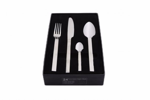 Porland Belen Çatal Kaşık Bıçak Takımı 24 Parça 04FST002163 - 3