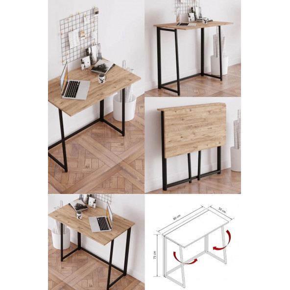 Fahrettin Küçük Work Katlanabilir Pratik Çalışma Masası Bilgisayar Masası Çizim Masası Work001