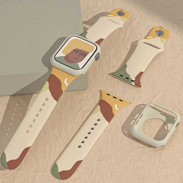 Apple Watch 7 45mm Kordon KRD-62 Silikon Strap Kayış - 5