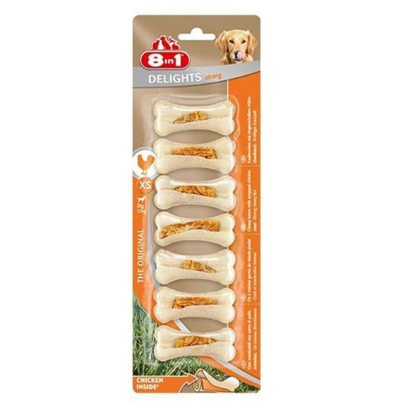 8 in 1 Delights Köpek Ağız Bakım Kemik Small 7 Li Paket 140 Gr