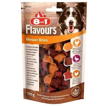 8 in 1 Flavours Skewer Bites Köpek Ödülü 100 Gr