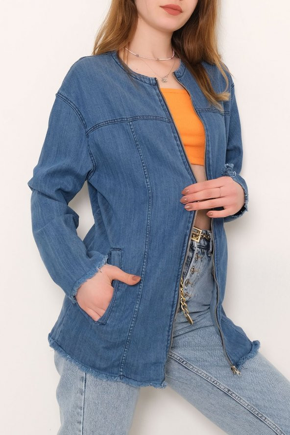 Gabardin Ceket Mavi - 1605.1367. - 8