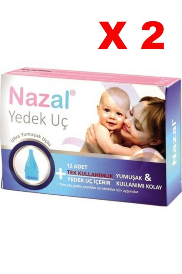 Otribebe İle Uyumlu Nazal Burun Aspiratör 12'li Yedek Uç X 2 Paket