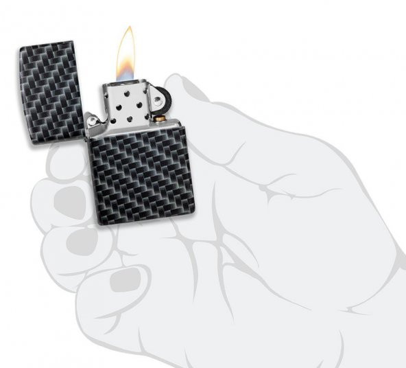 Zippo 49356 Carbon Fiber Design Çakmak - 5