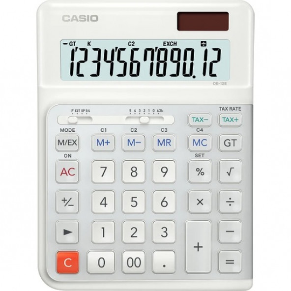 Casio DE-12E-WE 12 Haneli Masaüstü Hesap Makinesi - 3