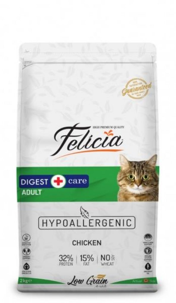 Felicia Az Tahıllı Yetişkin Tavuklu HypoAllergenic Kedi Maması 2 Kg