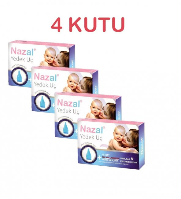 Otribebe İle Uyumlu Nazal Burun Aspiratör 12'li Yedek Uç X 4 Paket