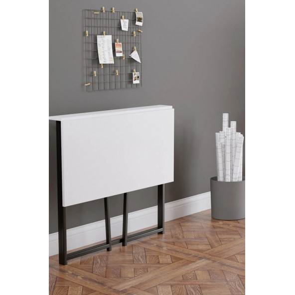 Fahrettin Küçük Work Katlanabilir Çalışma Masası Bilgisayar Masası Çizim Masası Work001 Beyaz - 4