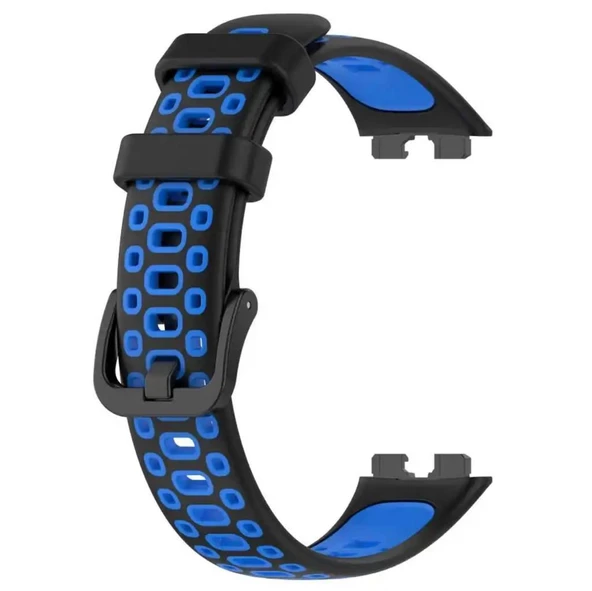 Huawei Band 8 Kordon Delikli Çift Renk Silikon Kayış - 8