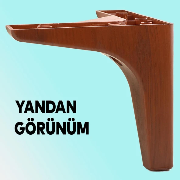 Sedef Lüks Mobilya Kanepe Sehpa Tv Ünitesi Koltuk Ayağı 14 Cm Ahşap Desenli Ayakları 4 Adet - 7