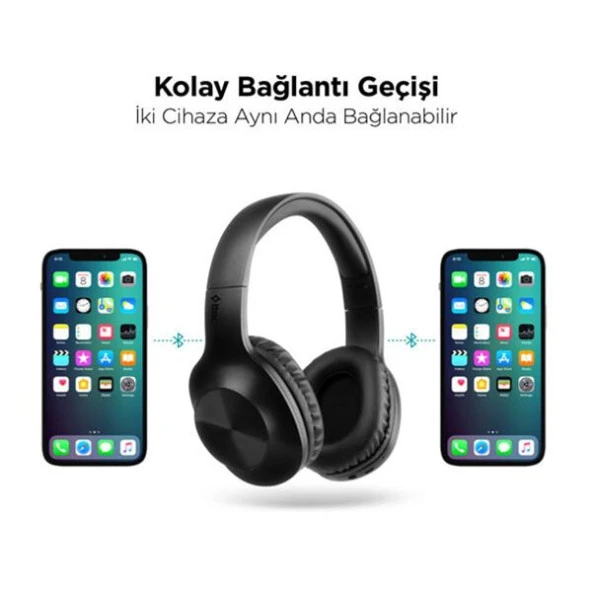 Ttec SoundMax 2KM117S Mikrofonlu Kulak Üstü Siyah Bluetooth Kulaklık - 8