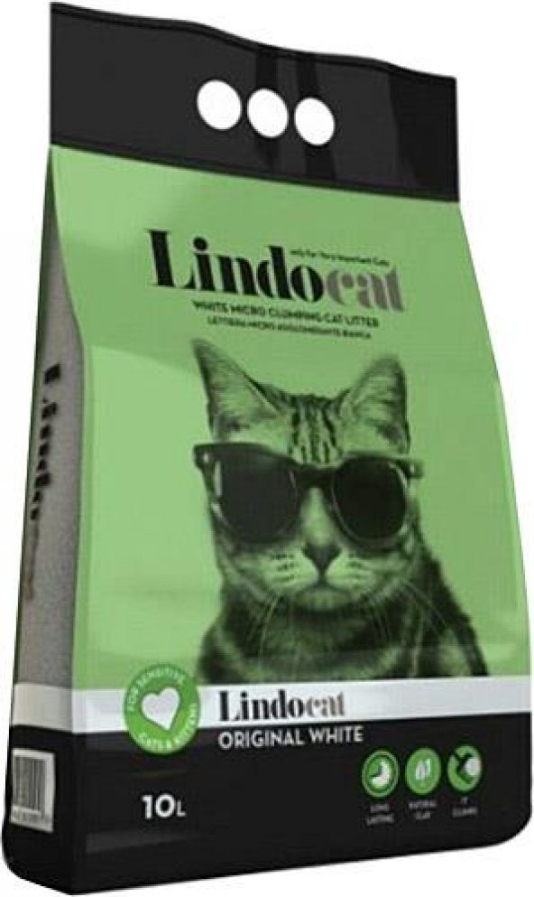 Lindo Cat Original White Kokusuz Topaklanan Bentonit Kedi Kumu 10 Litre