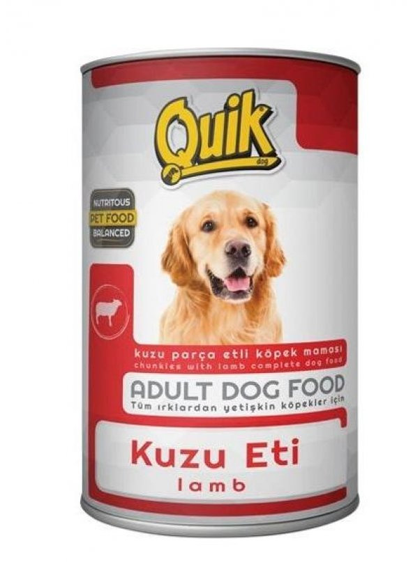 Quik Kuzu Etli Yetişkin Köpek Konservesi 415Gr