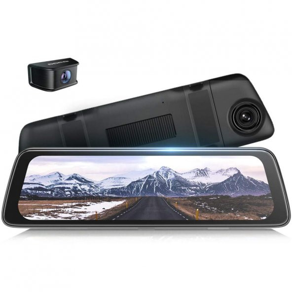 DDPAI Mola E3 1440P HD 10 İnç Dokunmatik Ekran Dikiz Aynası Akıllı Araç Kamerası