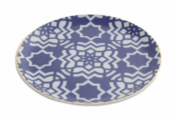 Porland Morocco Desen7 Mor Düz Tabak 17 cm 04A+P021457 - 2