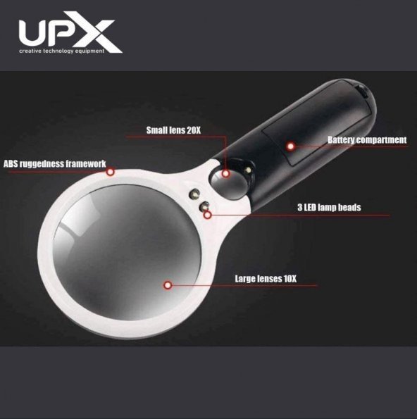 Upx 6902 Optik Lens El Büyüteç Lens Çapı 75mm 5 Diopter - 6