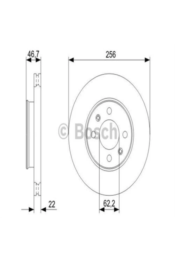 Bosch 0986479r77 Ön Fren Aynası Havalı Accent 11/05 I10 01/08 Rıo 05 256x22x4dlxhavalı 0986479367 (