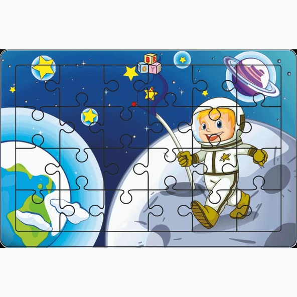 Br Toys Astronot Çocuk 24 lü Yap Boz puzzle