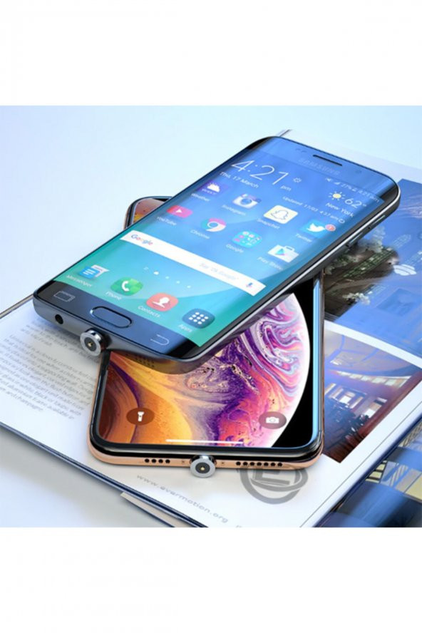 Zhltools 540 Dönebilen Mıknatıslı Usb Şarj Kablosu 3 Başlık iphone+type-c+micro 1 Metre Kırmızı - 4