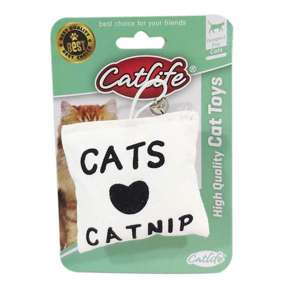 Catlife Kediler İçin Catnip Kedi Otlu Yastık Oyuncak Zilli