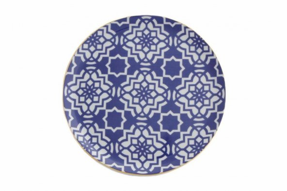 Porland Morocco Desen7 Mor Düz Tabak 24 cm 04A+P021469