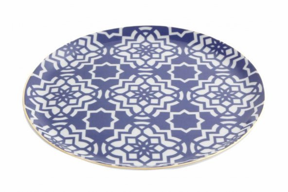 Porland Morocco Desen7 Mor Düz Tabak 24 cm 04A+P021469 - 2