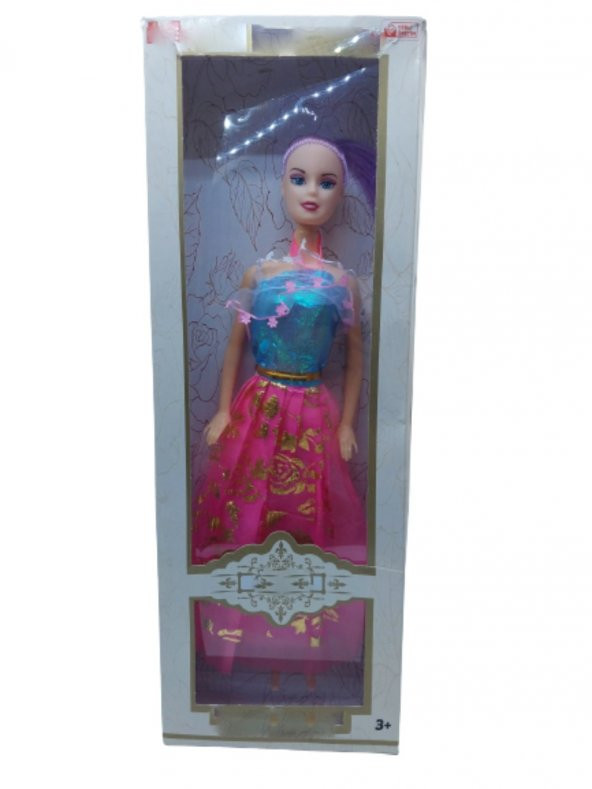 Kırmızı Mavi Elbiseli Model Bebek 30 Cm - 2