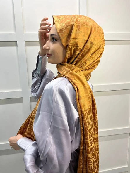 Cosie İthal Desenli Yakma Şal 00829 TARÇIN - 3