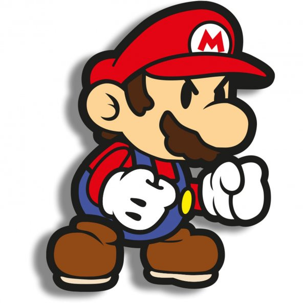 Süper Mario Ahşap Mini Rozet
