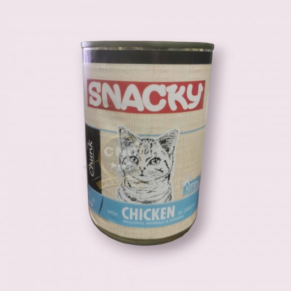 Snacky Chunk Gravy Soslu Tavuklu Yavru Kedi Konserve Yaş Maması 400 Gr