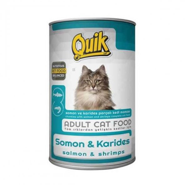 Quik Somonlu Karidesli Yetişkin Kedi Konservesi 415gr