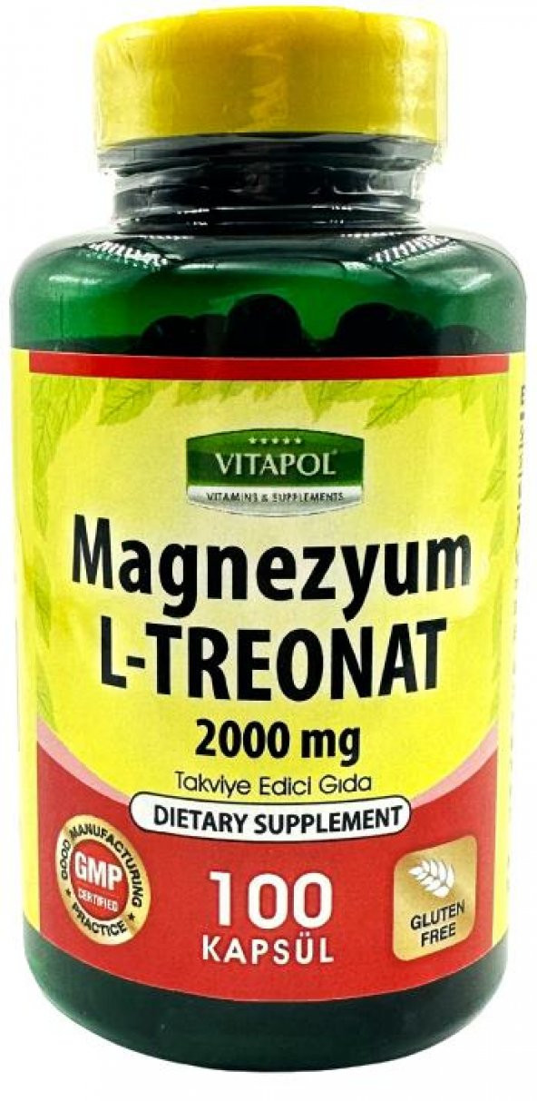 Vitapol Magnezyum L-Treonat 2000 Mg 100 Vegan Kapsül Magnesium L-Treonate