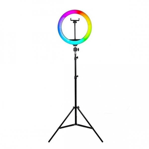 Soft Ring Light MJ33 13" 33cm RGB LED Halka Işık Tripodlu Selfie Işığı