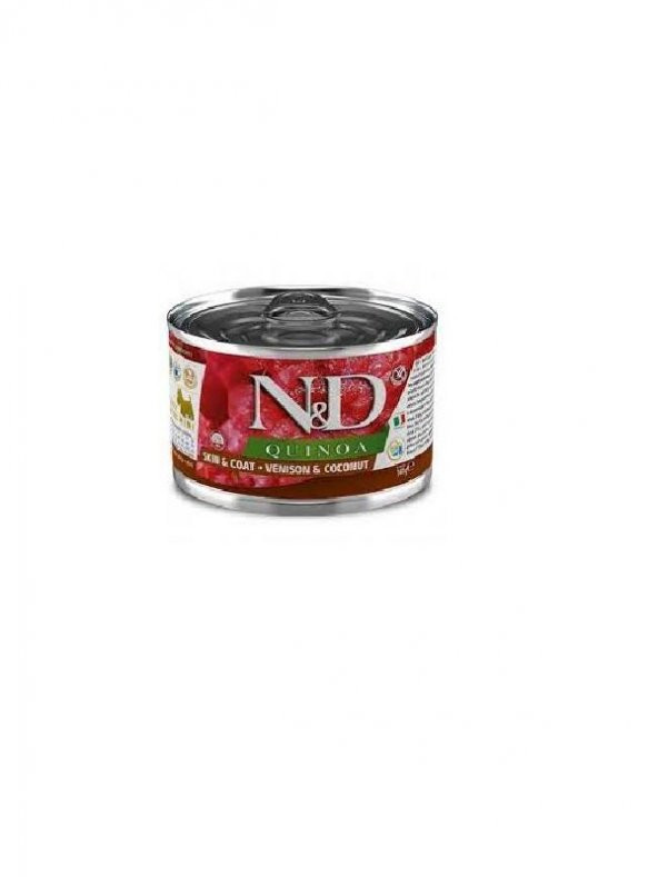 N&D Quinoa Skın Geyik ve Hindistan Cevizli Köpek Konservesi 140 gr
