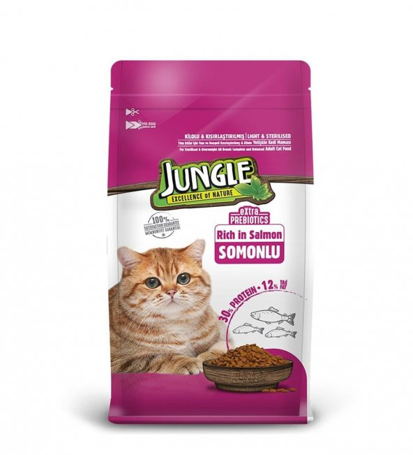 Jungle Somonlu Kısırlaştırılmış Kedi Maması 1,5kg