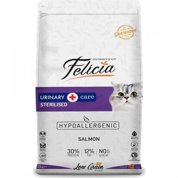 Felicia Hypoalergenic Sterilised Somonlu Kısırlaştırılmış Kedi Maması Az Tahıllı 2 kg