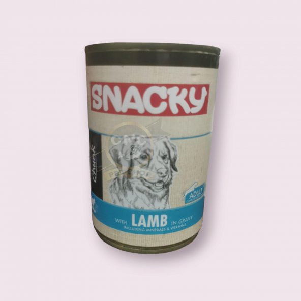 Snacky Chunk Gravy Soslu Kuzu Etli Yetişkin Köpek Konserve Yaş Maması 400 Gr